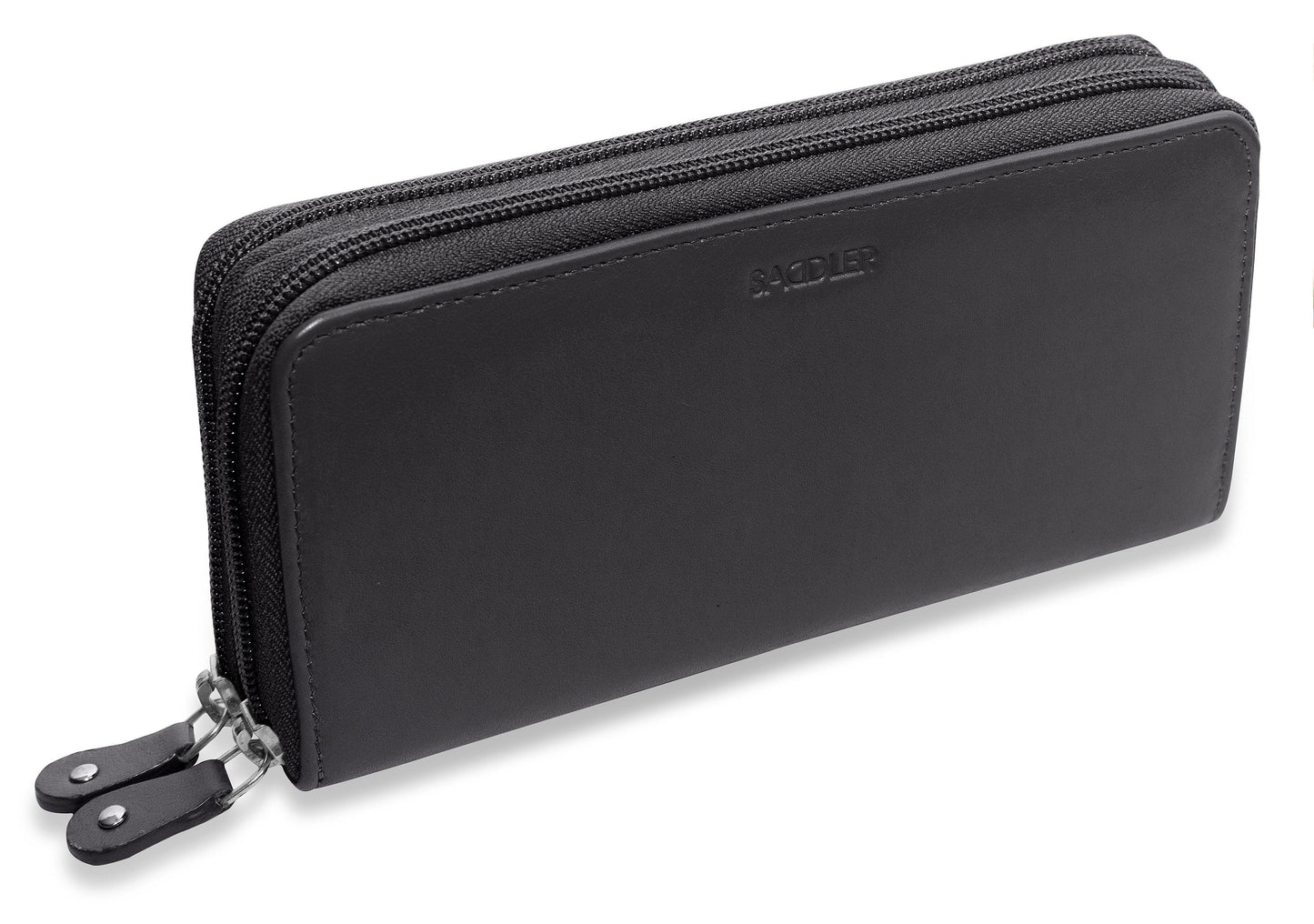 Gabriella RFID Leather Double Zip Around Purse - Bascora
