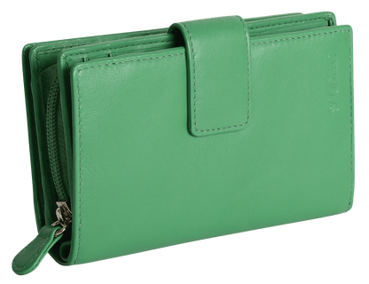Georgie RFID Leather Double-Sided Purse - Bascora