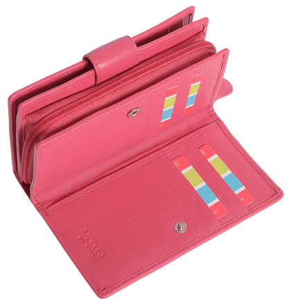 Georgie RFID Leather Double-Sided Purse - Bascora