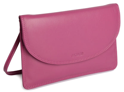 Isabelle RFID Leather Slimline Crossbody Bag - Bascora