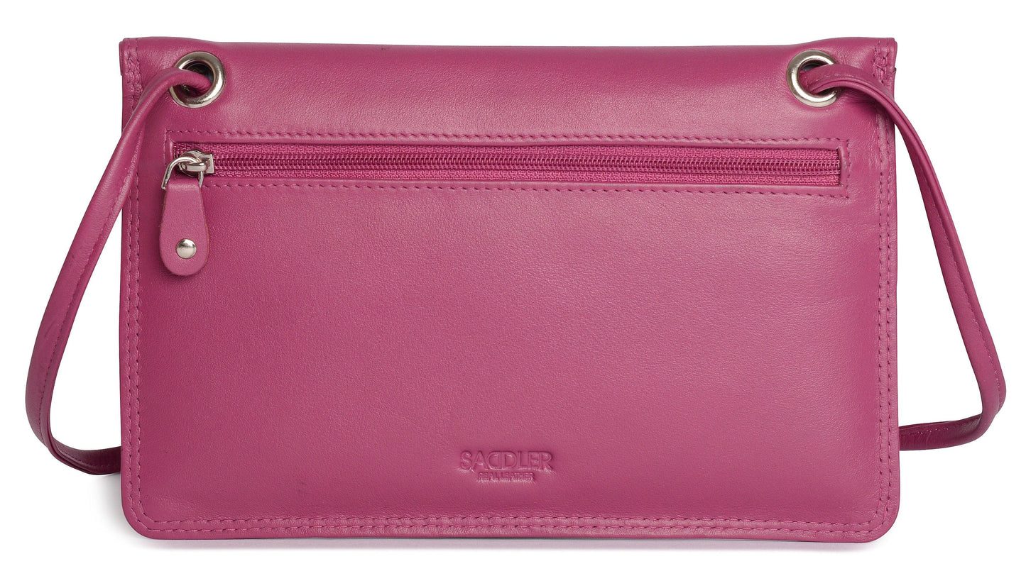 Isabelle RFID Leather Slimline Crossbody Bag - Bascora