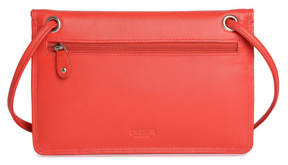 Isabelle RFID Leather Slimline Crossbody Bag - Bascora