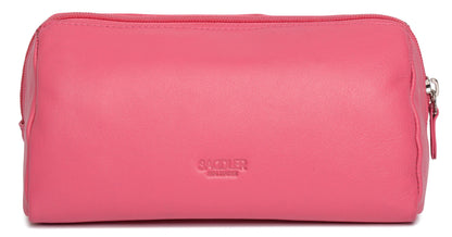 Megan RFID Leather Cosmetic Bag - Bascora