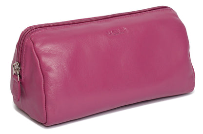 Megan RFID Leather Cosmetic Bag - Bascora