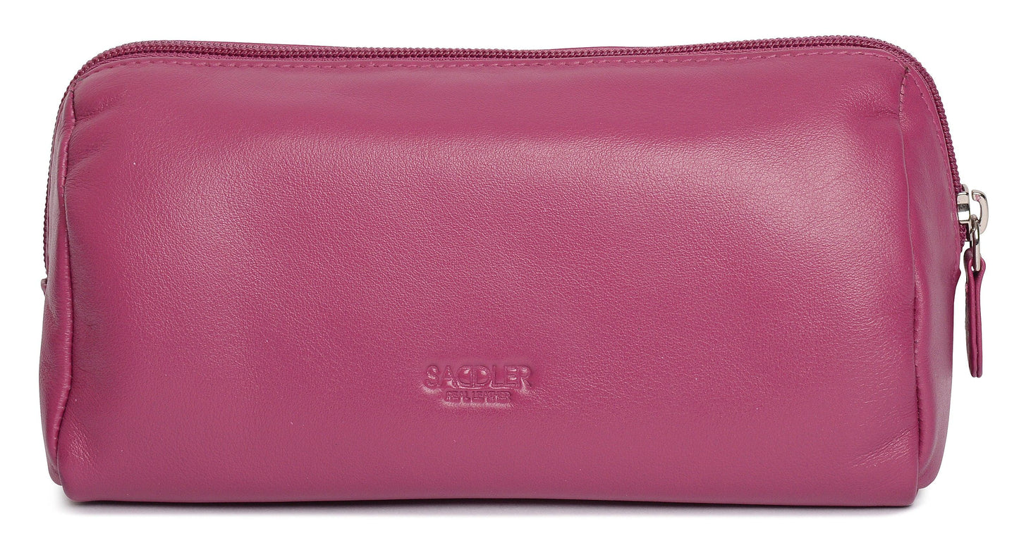 Megan RFID Leather Cosmetic Bag - Bascora
