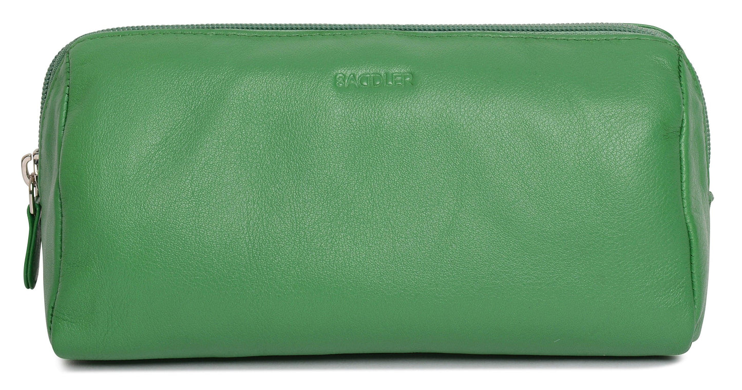 Megan RFID Leather Cosmetic Bag - Bascora