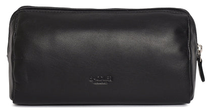 Megan RFID Leather Cosmetic Bag - Bascora
