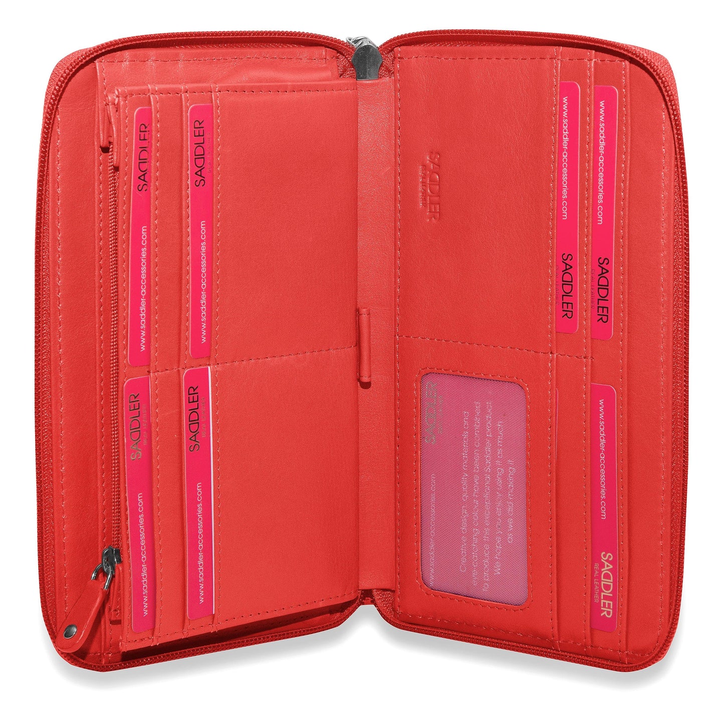 Sophia RFID Leather Zip Around Purse - Bascora