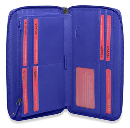 Sophia RFID Leather Zip Around Purse - Bascora