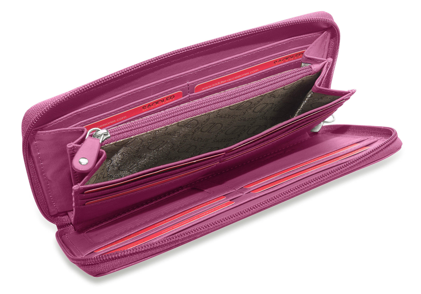 Sophia RFID Leather Zip Around Purse - Bascora