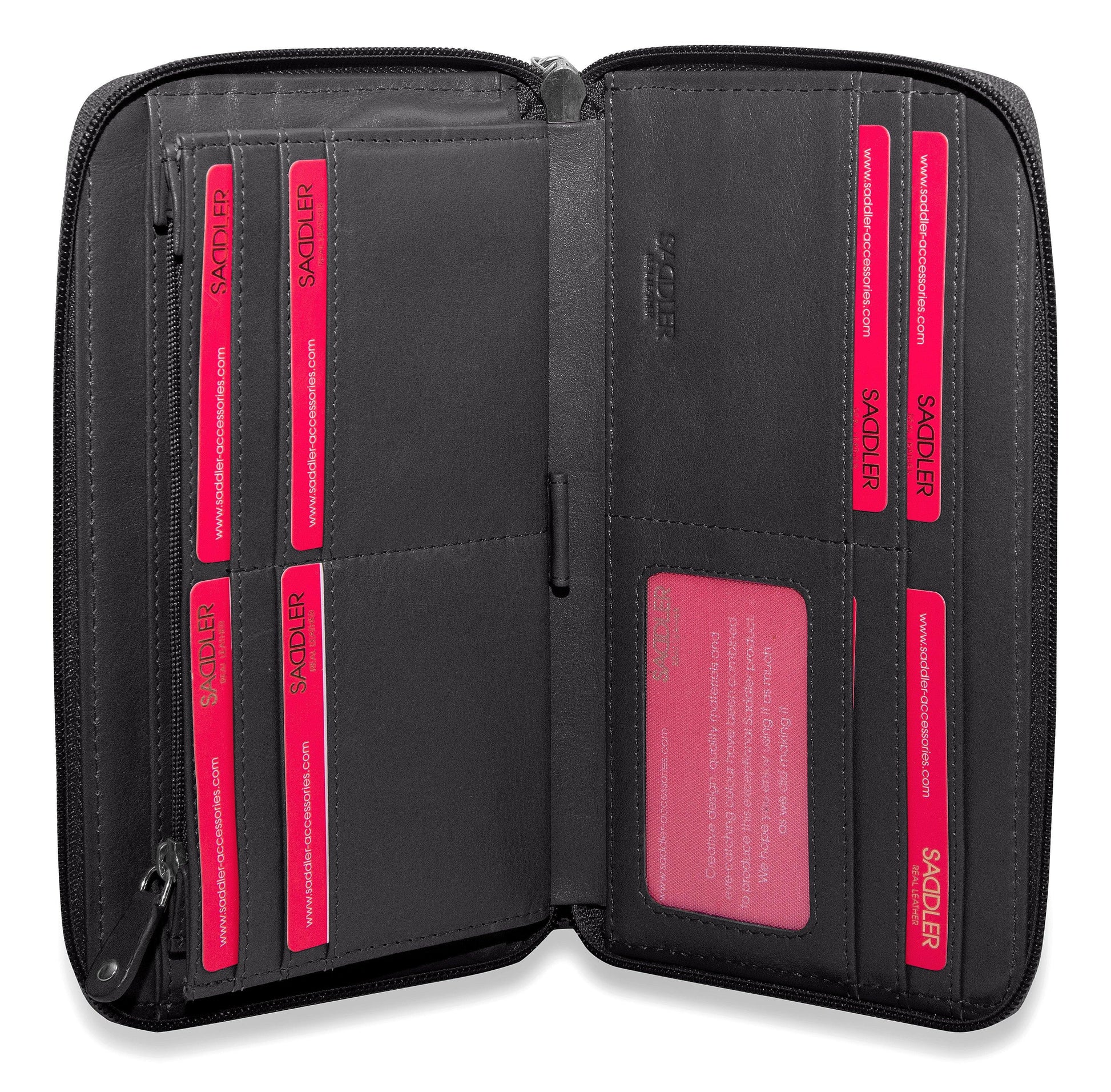 Sophia RFID Leather Zip Around Purse - Bascora