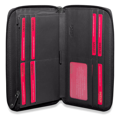 Sophia RFID Leather Zip Around Purse - Bascora