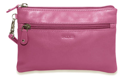 Scarlett RFID Leather Mini Clutch - Bascora