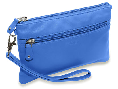 Scarlett RFID Leather Mini Clutch - Bascora