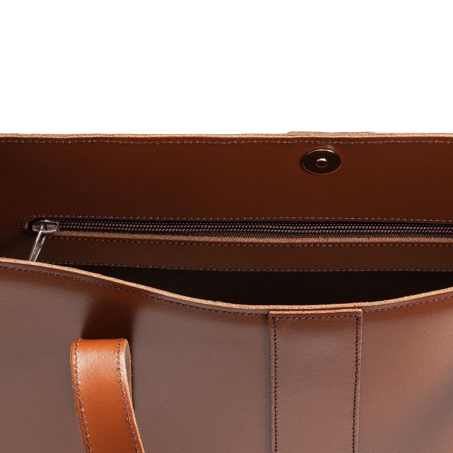 Handmade Leather Shopper – Chestnut